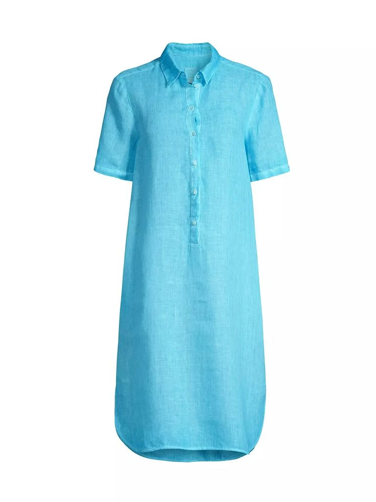 120% Lino Linen Midi Shirtdress 1