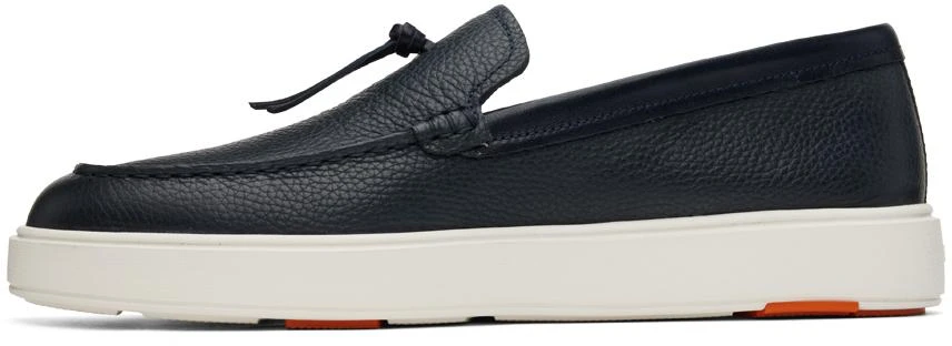 Santoni Navy Knotted Slip-On Sneakers 3