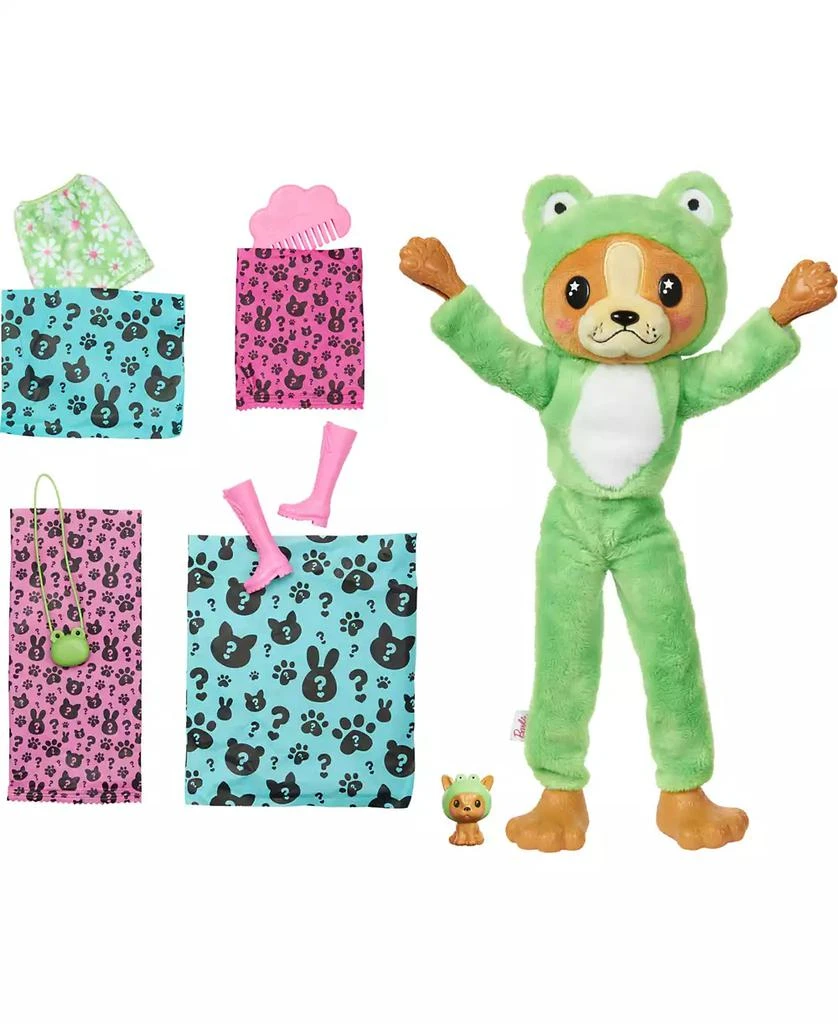 Barbie Cutie Reveal Costume-Themed Series Doll and Accessories with 10 Surprises, Puppy as Frog 4