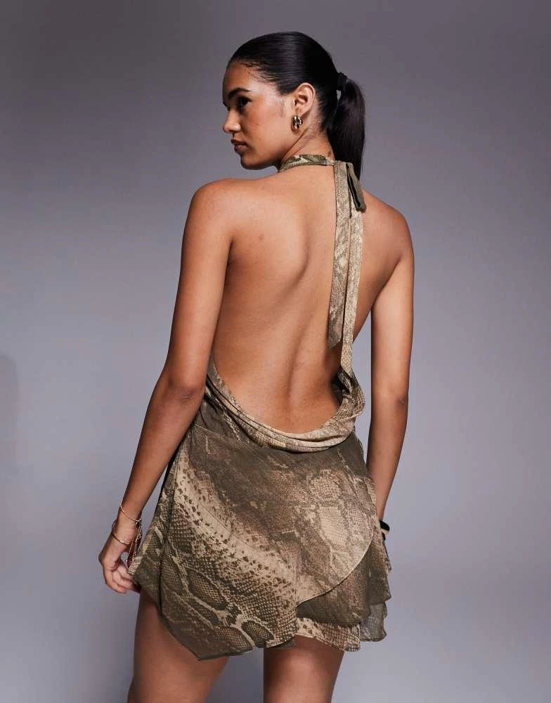 sachin and babi light blue dress Backless dress for wedding main image 1