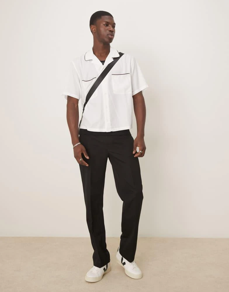 Abercrombie & Fitch Abercrombie & Fitch short sleeve shirt in white 2