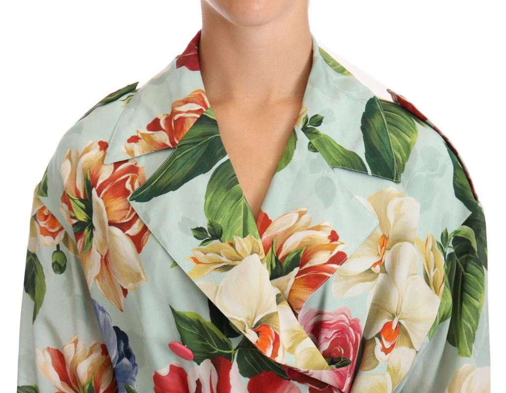 Dolce & Gabbana Dolce & Gabbana Multicolor Double Breasted Floral Trench Coat Jacket 4