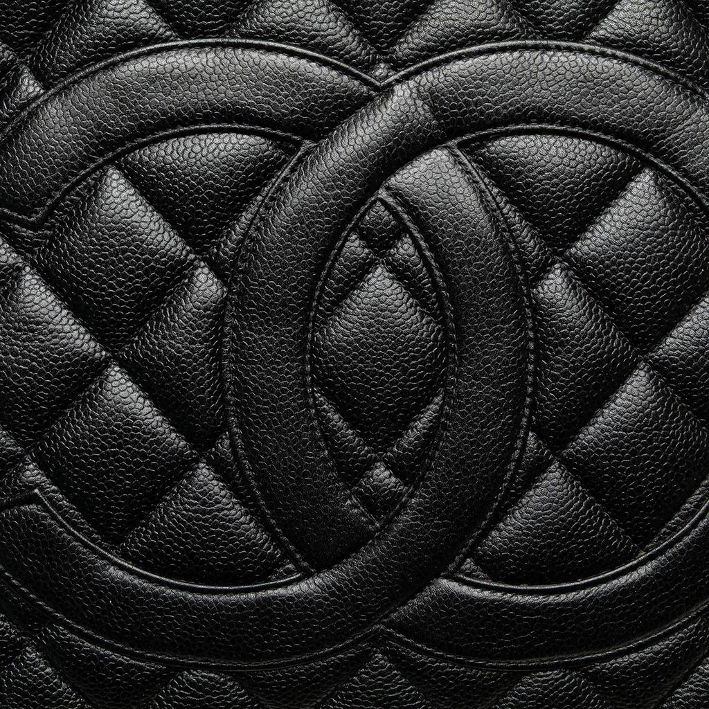 Chanel Chanel Black Caviar Leather Medallion Tote Bag 8