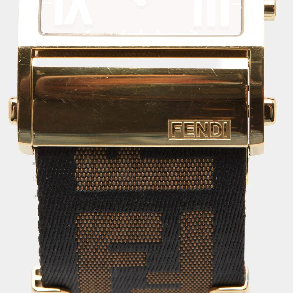 Fendi Fendi Black Gold Plated Stainless Steel Zip Code 1130G Women's Wristwatch 45.50 mm 5