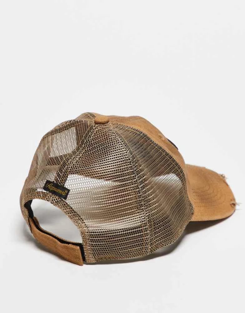AAPE Aape by A Bathing Ape trucker cap in dark beige 3