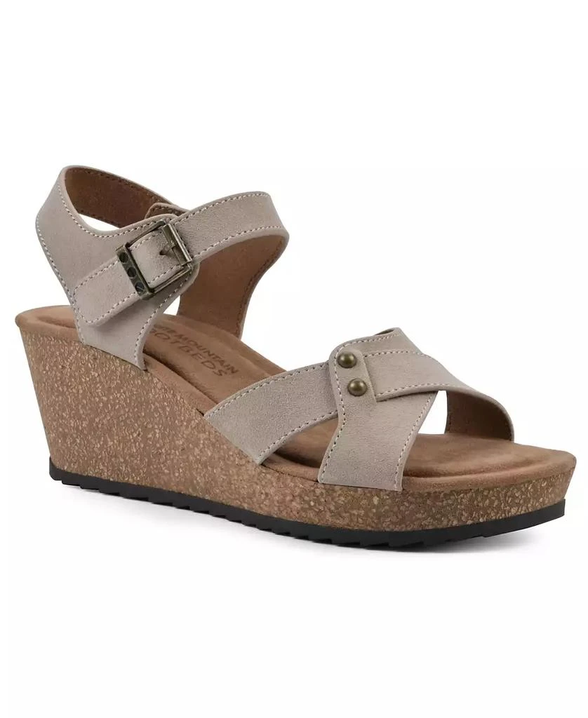 White Mountain Women's Prezo Footbed Wedge Sandals 1