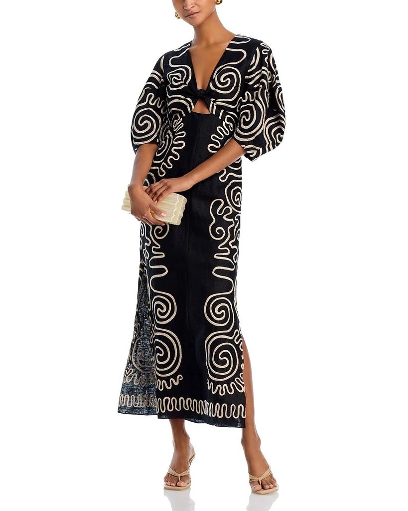 Cala de la Cruz Gaia Linen Cutout Dress 3