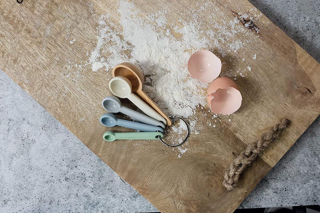 ZEAL ZEAL Perfect Measure Silicone Measuring Spoons, Set of 5, Coastal Colors