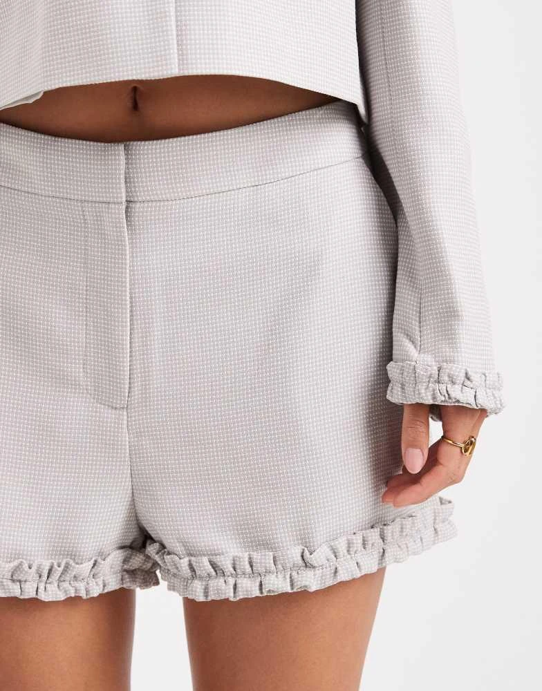 Miss Selfridge Miss Selfridge tailored shorts co-ord in grey 4