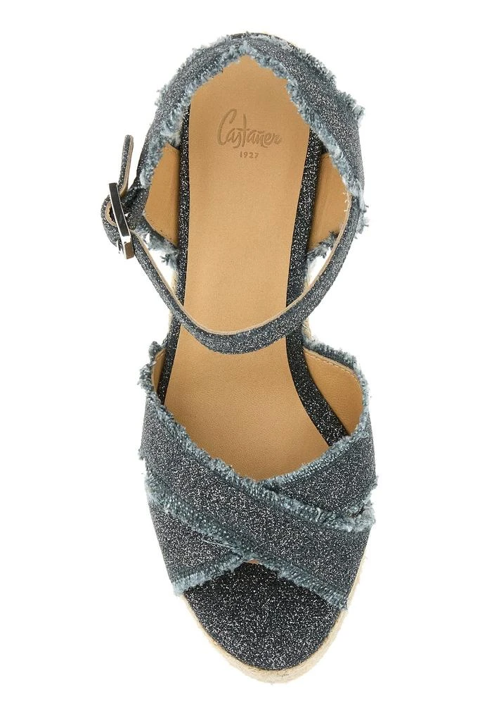Castaner Dark grey canvas Bromelia wedges 3