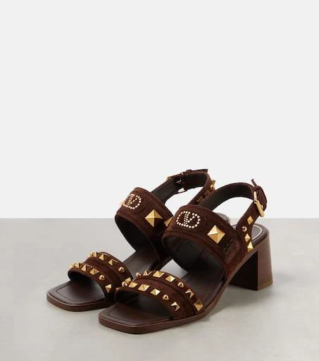 Valentino Plaster Caster Rockstud suede sandals 4