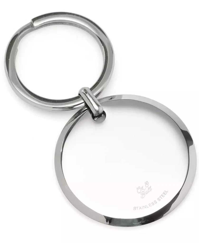 Ox and Bull Trading Co. Men
s Round Engravable Stainless Steel Key Chain 2
