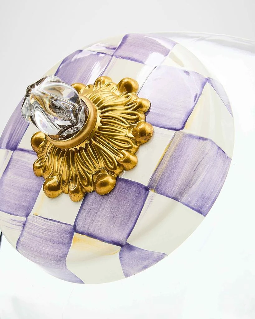 MacKenzie-Childs Cookie Jar with Violet Check Lid 3