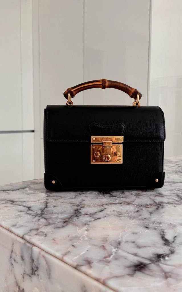 Gucci Padlock Small Bamboo Black Shoulder Bag 6