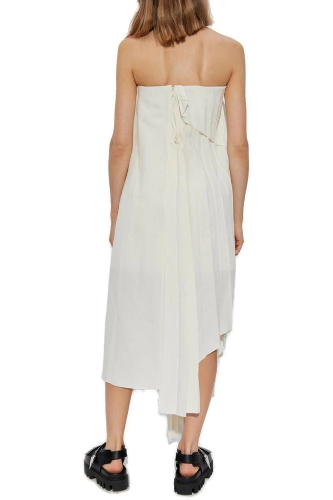 Alexander McQueen Alexander McQueen Pleated Asymmetric Off-Shoulder Midi Dress 3