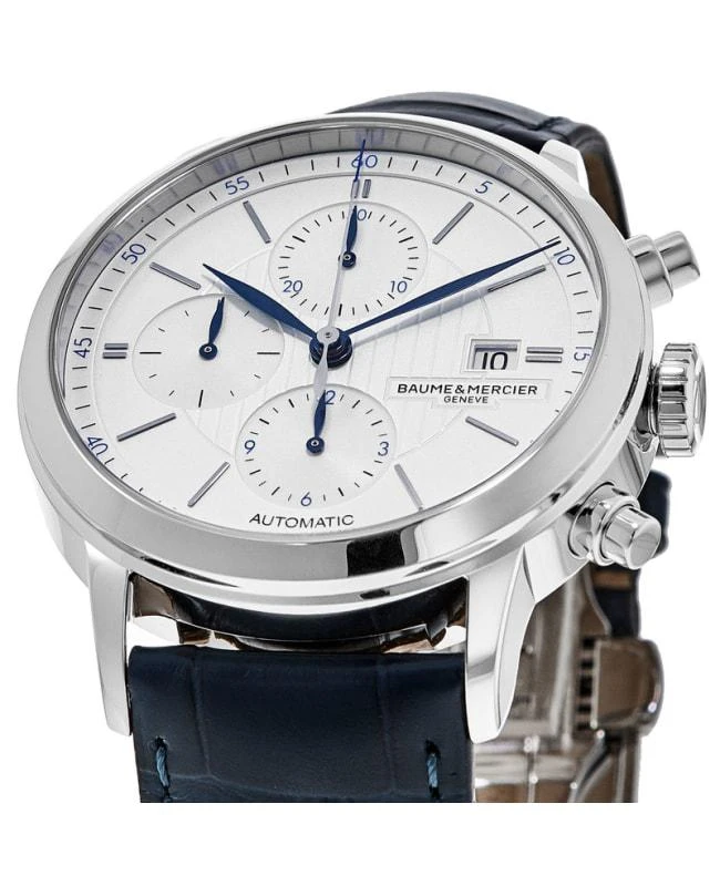 Baume 
Mercier Baume 
Mercier Classima Automatic Silver Chronograph Dial Leather Strap Men
s Watch 10330 3