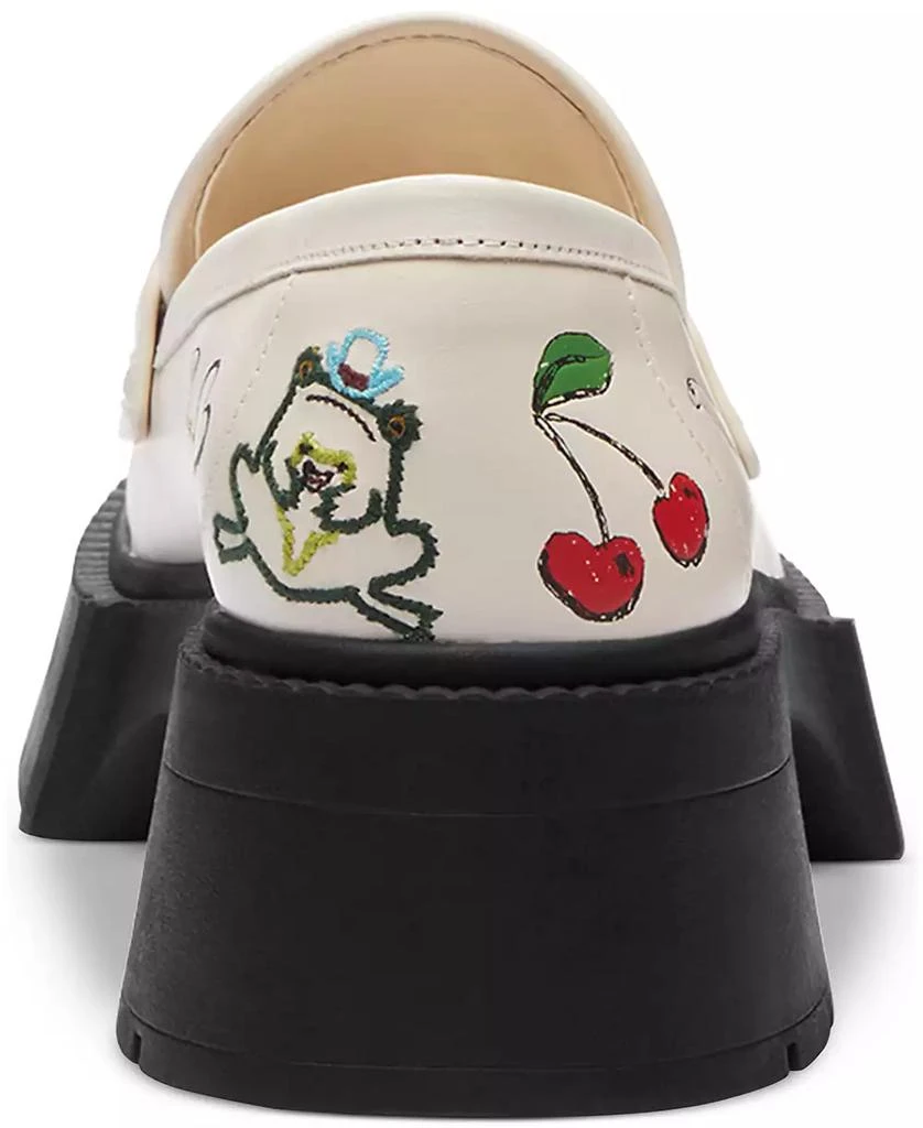 Coach Leah Platform Sketch Embroidered Leather Loafers 3