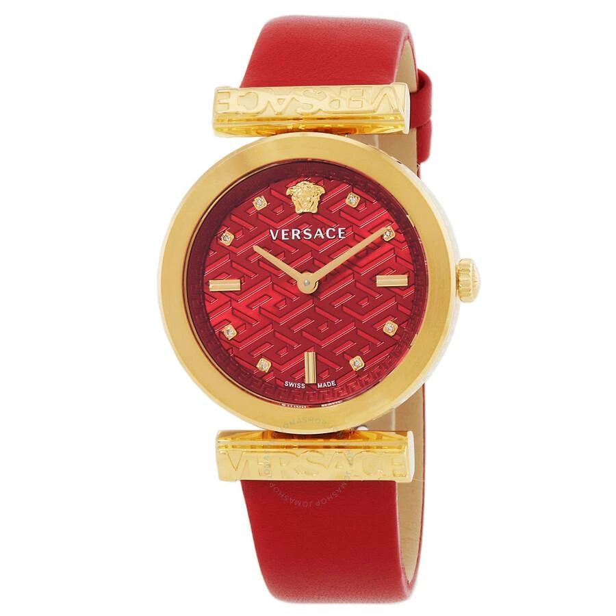 Versace Regalia Quartz Crystal Red Dial Ladies Watch VE6J00423 1