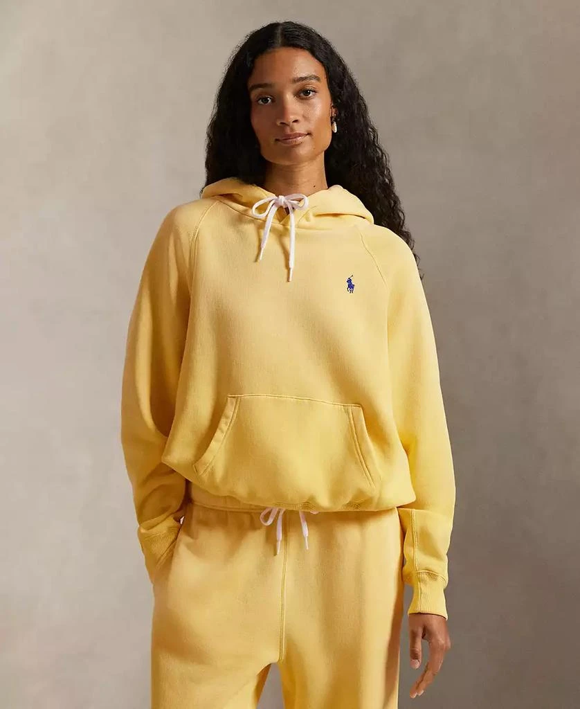 Ralph Lauren Women's Shrunken Fit Fleece Hoodie Sweatshirt 7