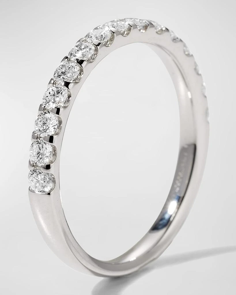 Memoire Platinum Half-Round Diamond Band, Size 6.5, 0.47-0.54tcw 3