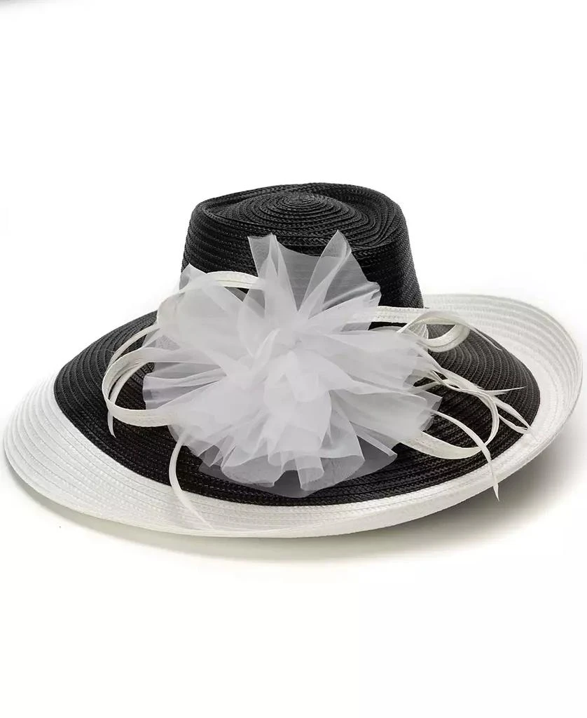 August Hat Company Two-Tone Large Romantic Profile Dressy Hat 2