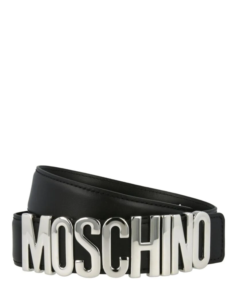 Moschino Logo Lettering Leather Belt 3