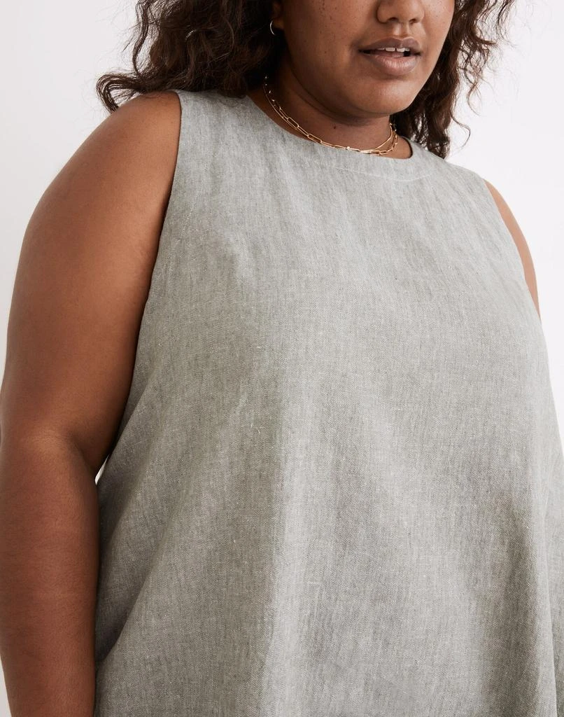 Madewell Plus Linen-Cotton Tank Mini Dress 4