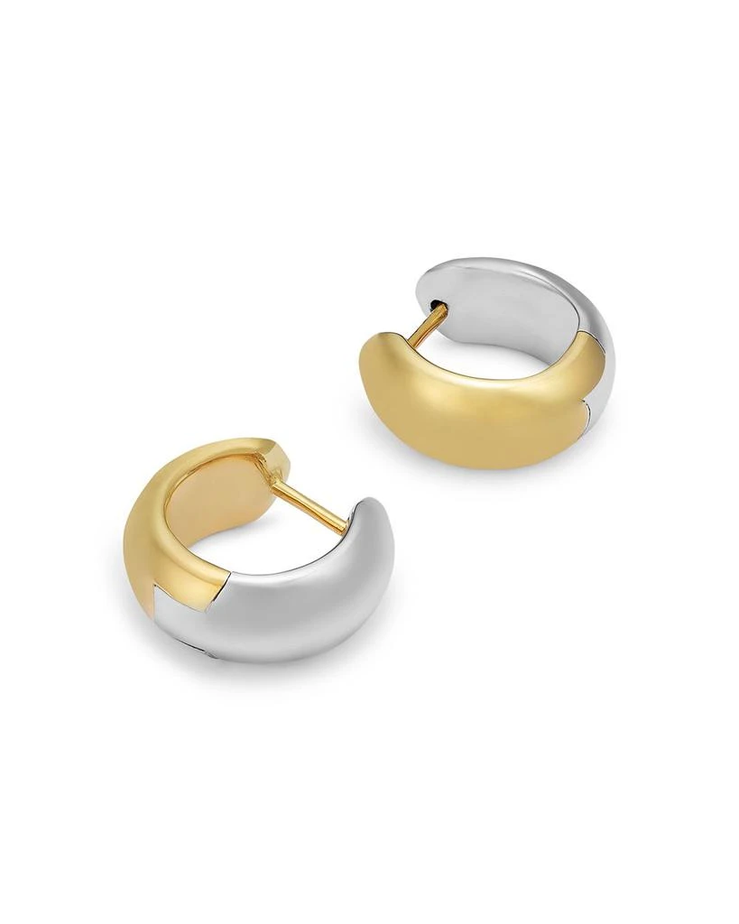 Alberto Amati 14K White & Yellow Gold Huggie Hoop Earrings 3