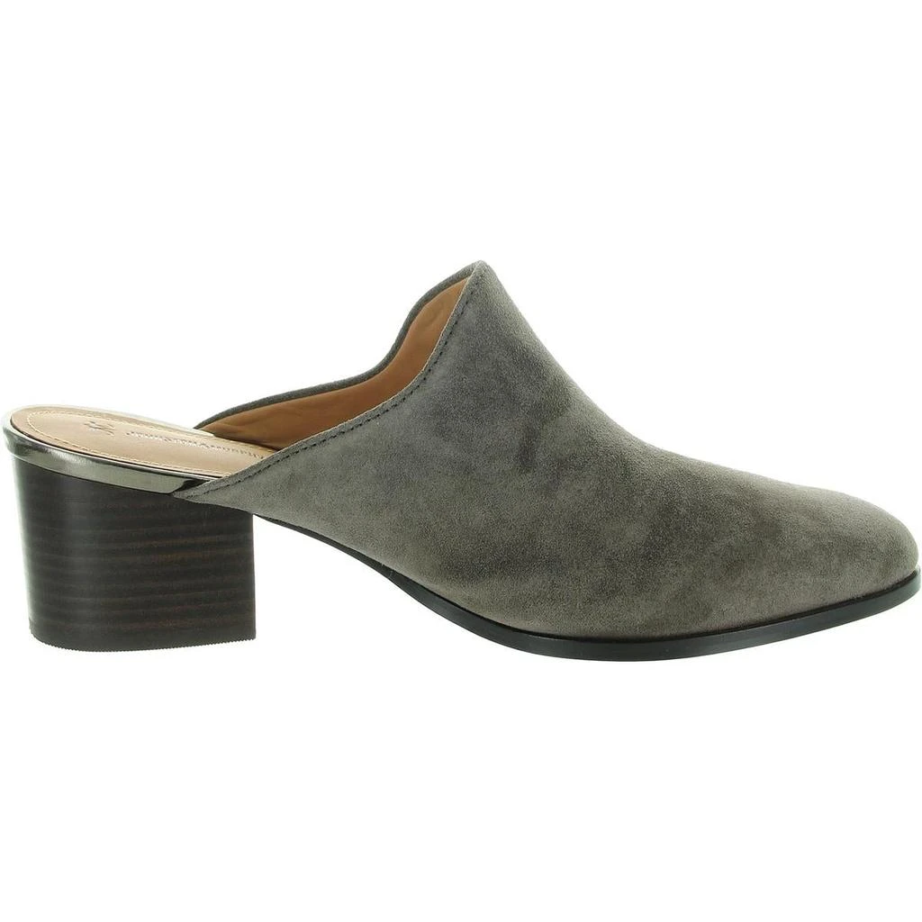 Johnston & Murphy Womens Block Heel Suede Mules 2