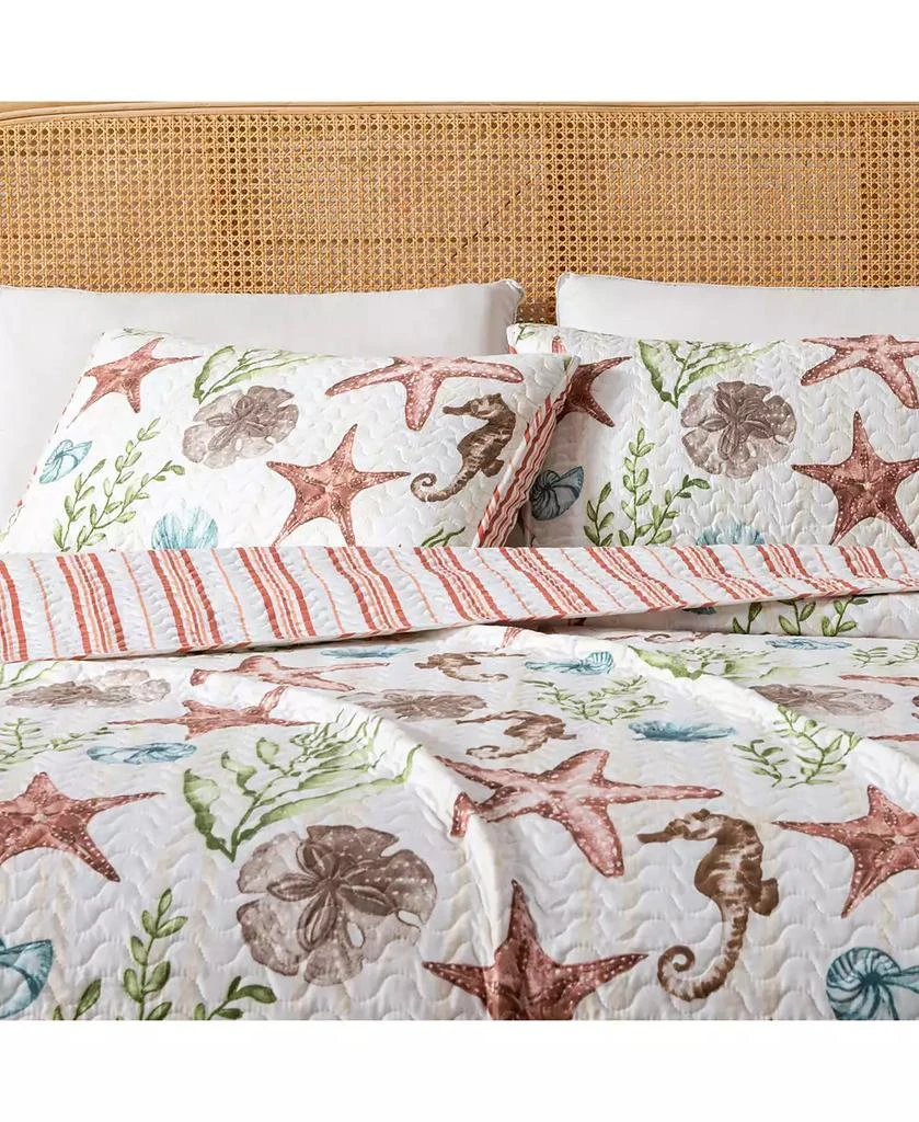 Linery 
Co Watercolor Sea Life Microfiber Quilt and Sham Set 2