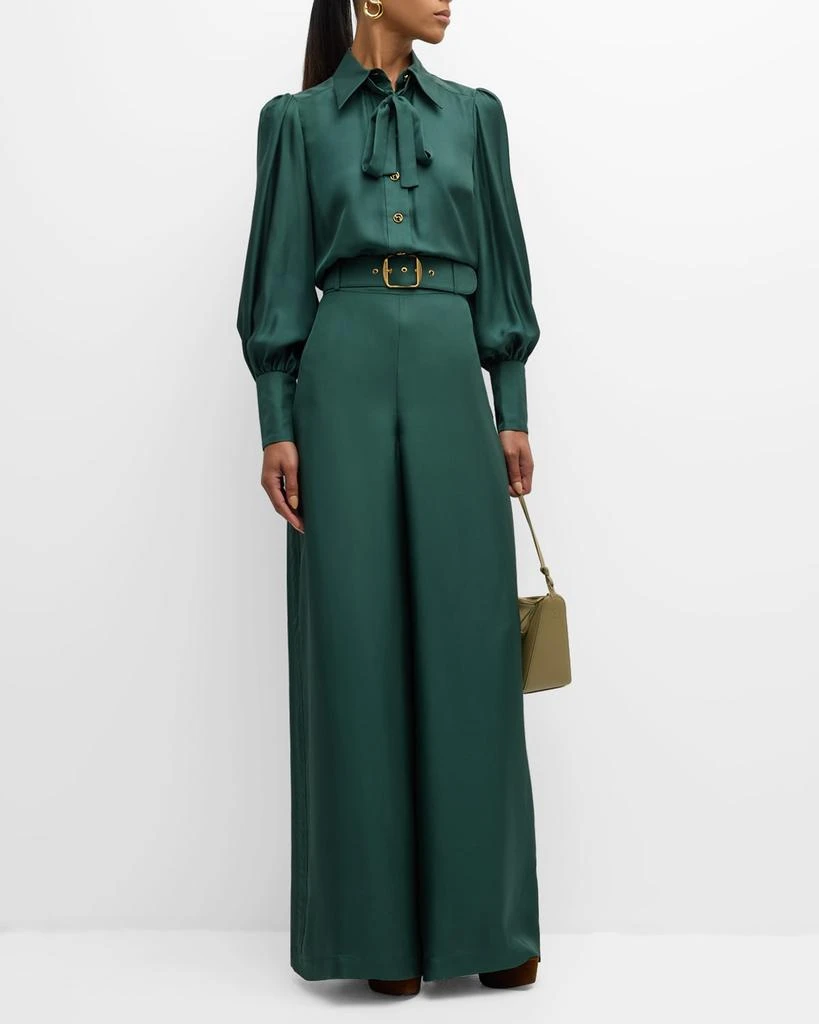 Zimmermann Illustration Belted Silk Pants 4