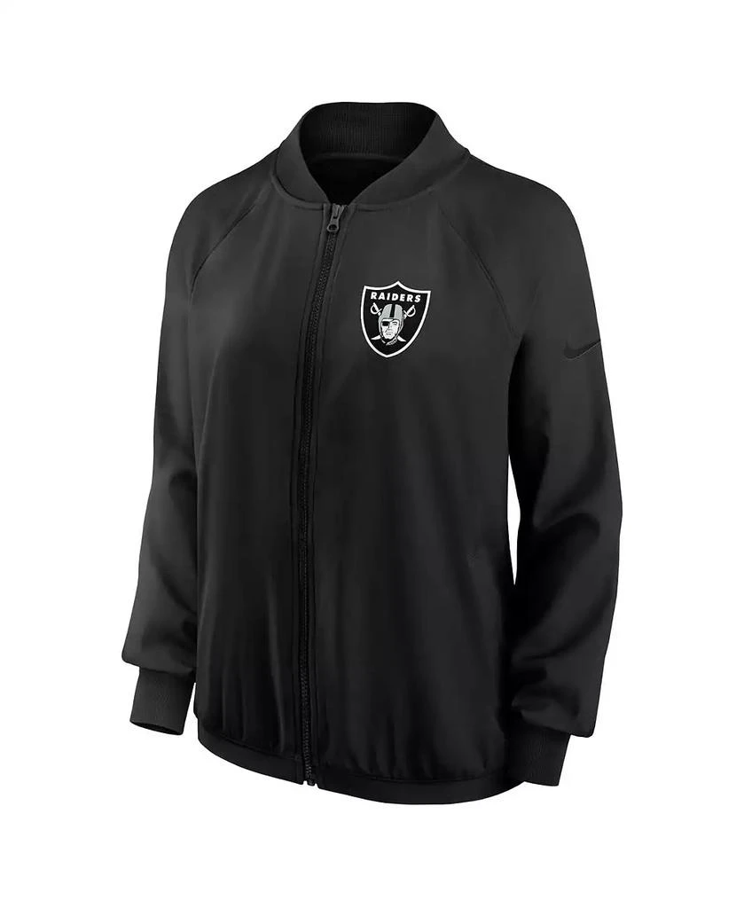 NIKE Women's Black Las Vegas Raiders Raglan Full-Zip Jacket 2