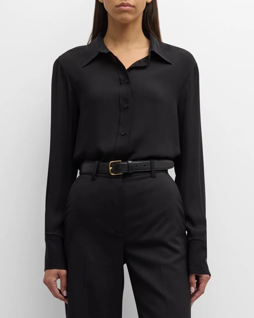 ARGENT Button-Down Double Georgette Blouse 4