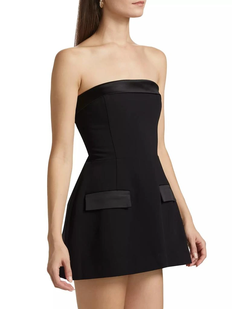 Amanda Uprichard Lucienne Satin Fit & Flare Romper 4