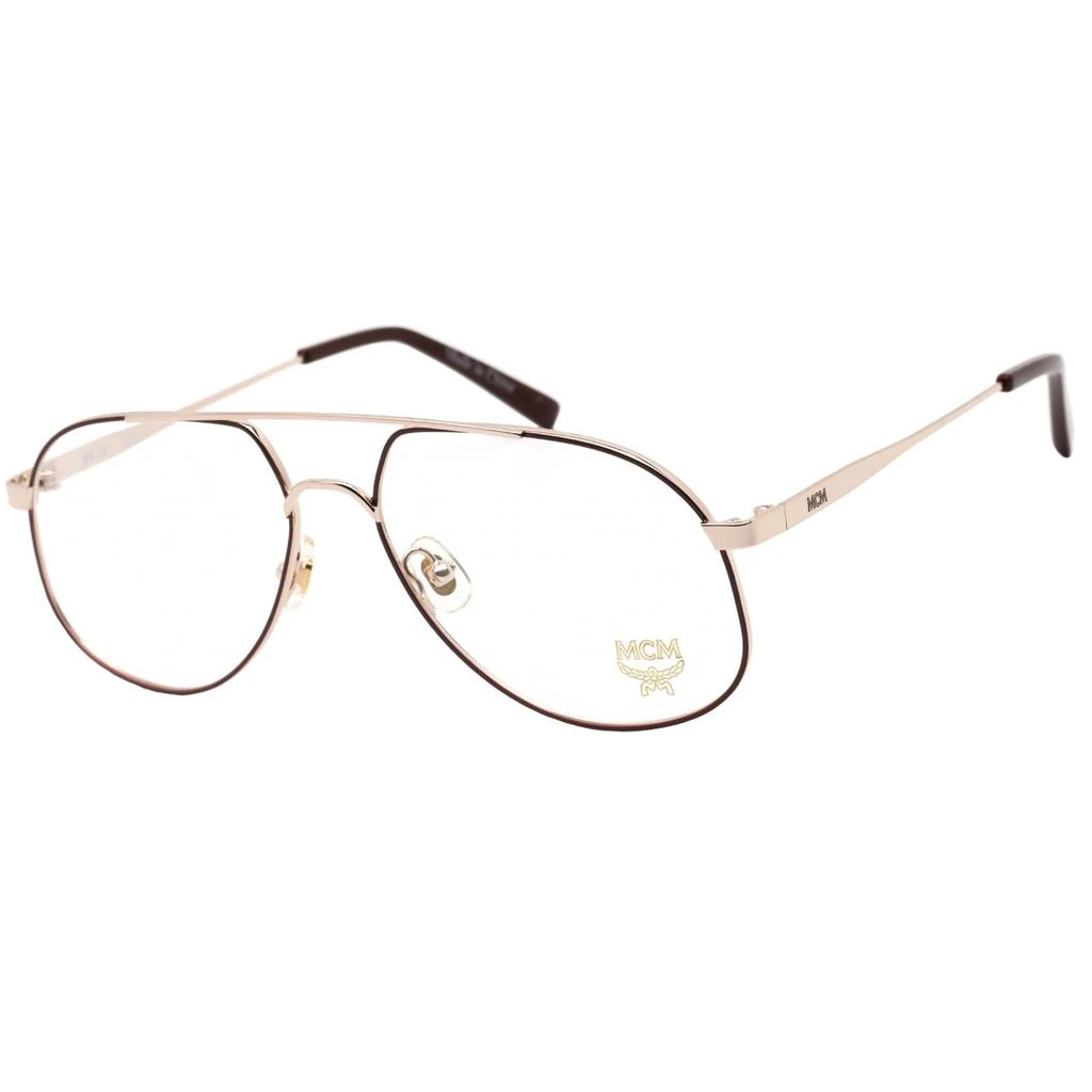 MCM MCM Women's Eyeglasses - Clear Demo Lens Burgundy/Gold Metal Frame | MCM2138 602 1