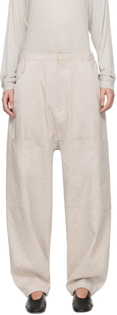 LAUREN MANOOGIAN Beige Painter Trousers 1