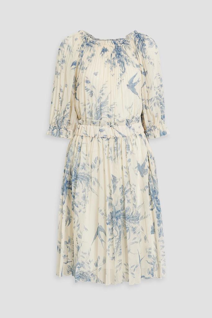 RED Valentino Pleated printed chiffon dress