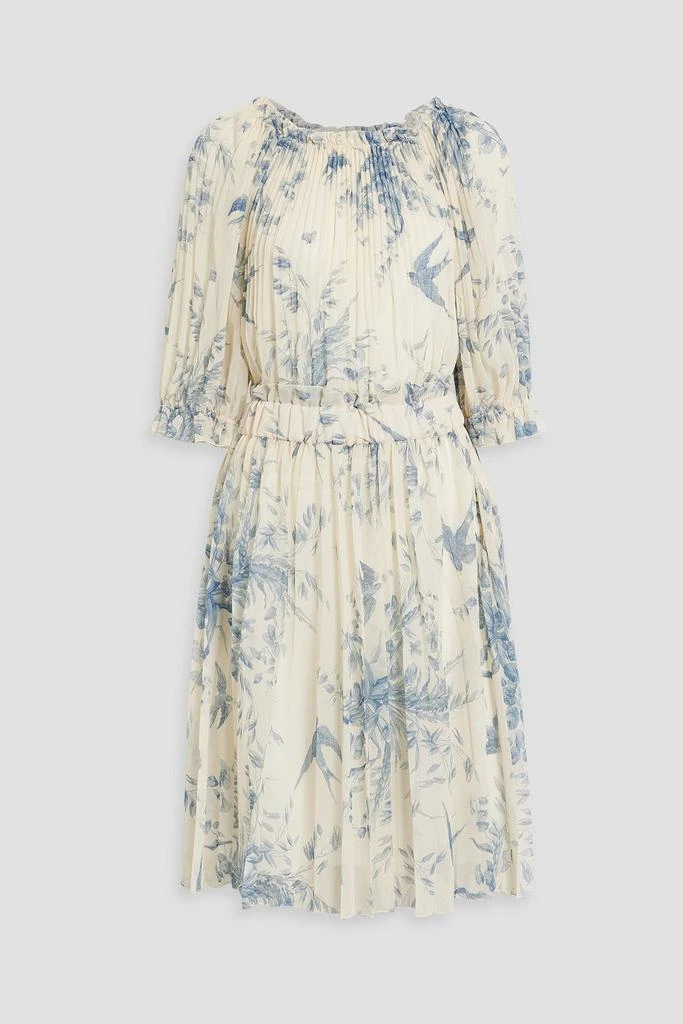 RED Valentino Pleated printed chiffon dress 1
