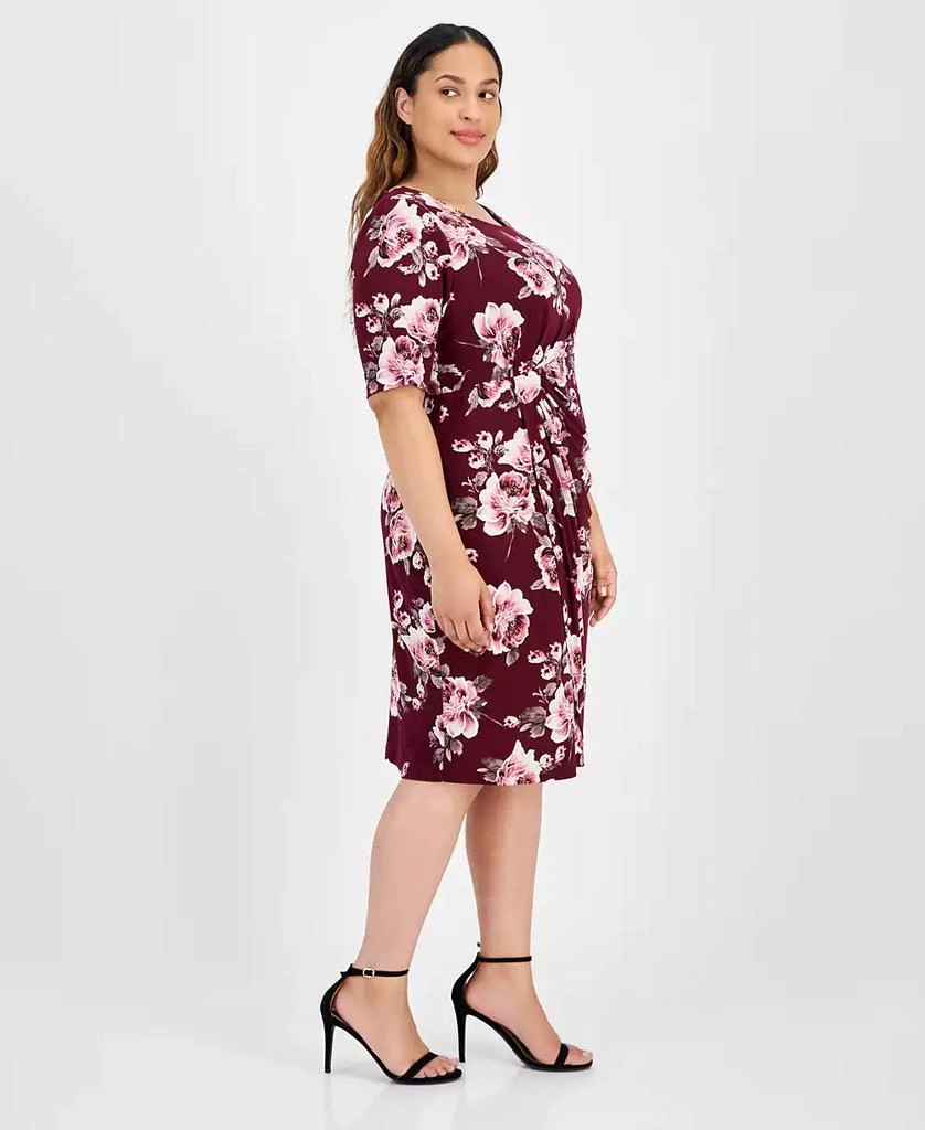 Connected Plus Size Printed Side-Tab Dress 2