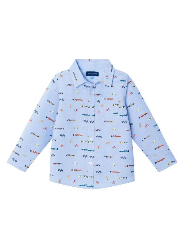 Andy & Evan Little Boy's & Boy's Race Car Print Shirt 1