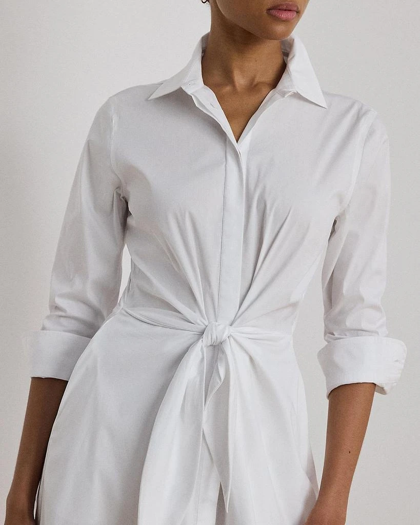 Ralph Lauren Tie Front Cotton Blend Shirt Dress 4
