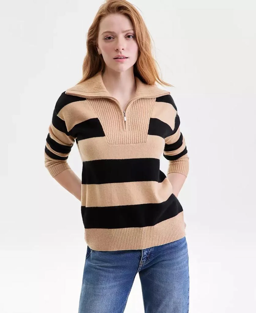 Charter Club 100% Cashmere Women
s Quarter-Zip Sweater, Created for Macy
s 2