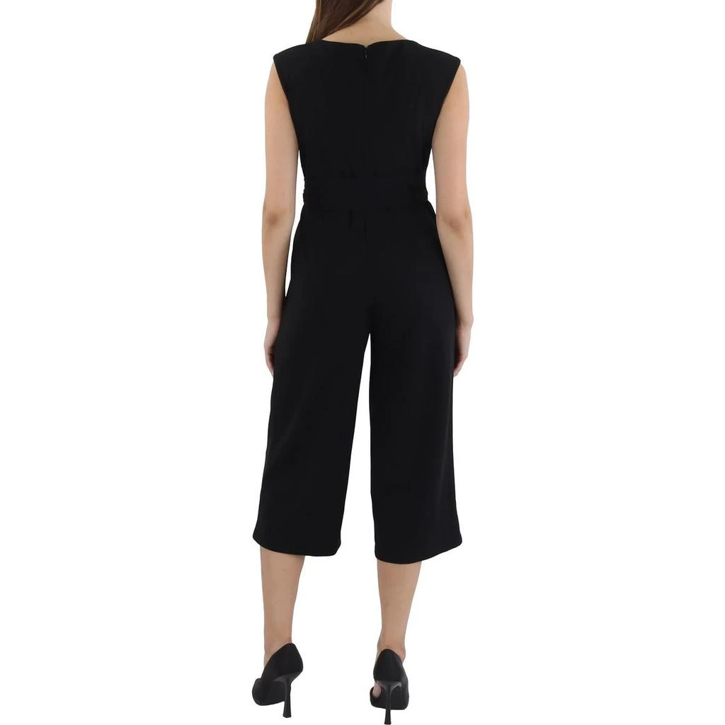 Tahari Petites Womens Wide Leg Office Jumpsuit 2
