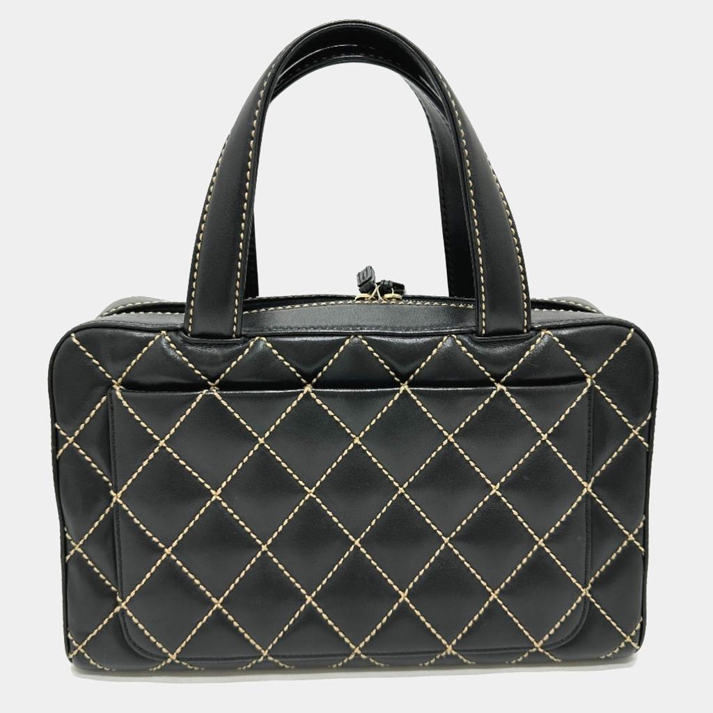 Chanel Chanel Black Cc Mark Vintage Hand Bag