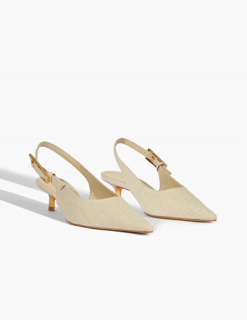 Schutz Ciara Pump Mid Heel In Beige 2