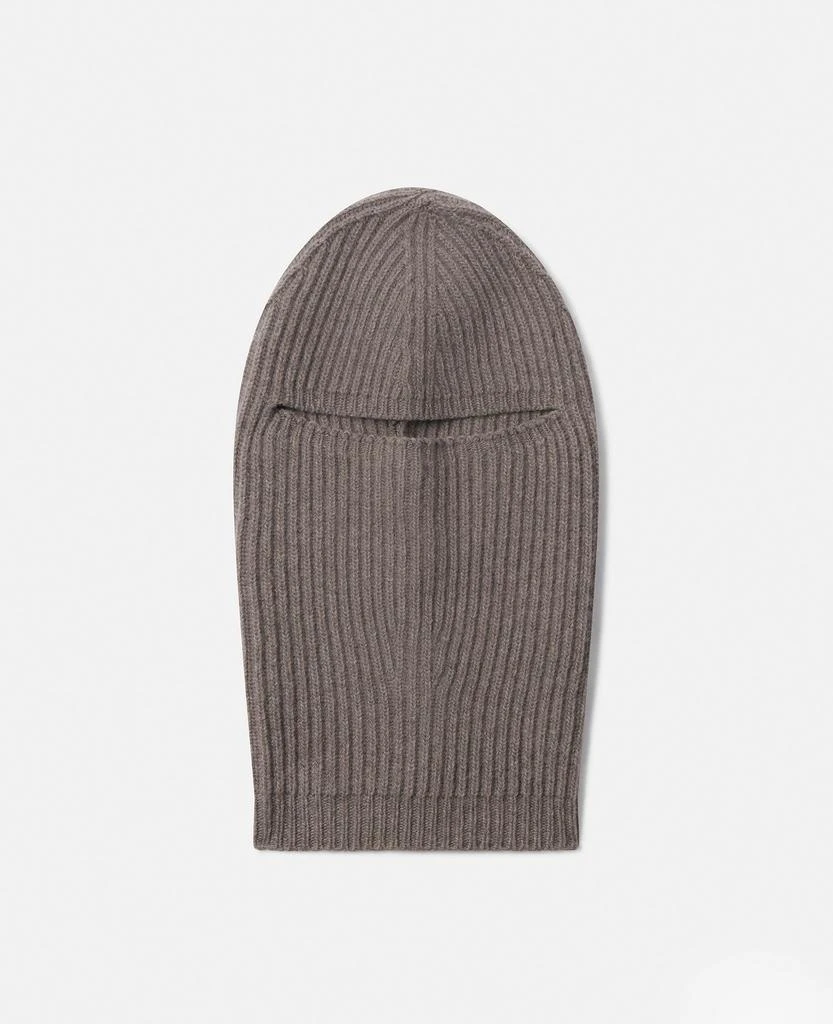 Stella McCartney Stella McCartney - Ribbed Balaclava, Woman, Taupe brown 1