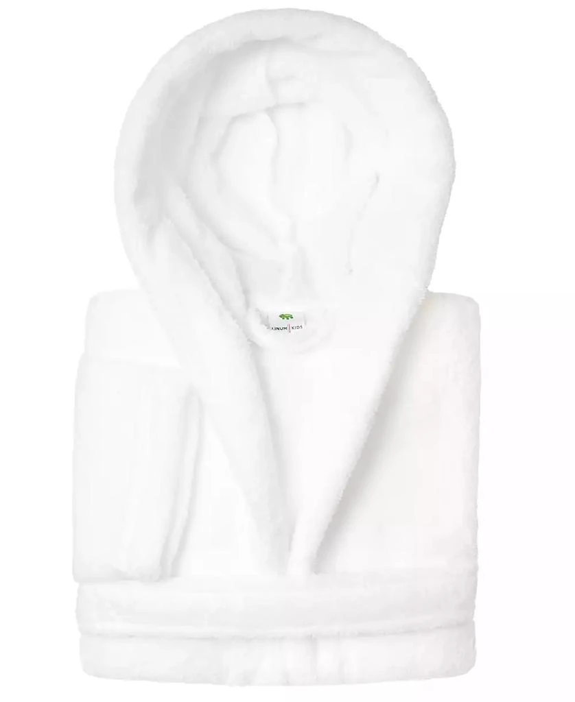 Linum Home Textiles Kids Super Plush Double Brushed Hooded Polyester Bathrobe 1