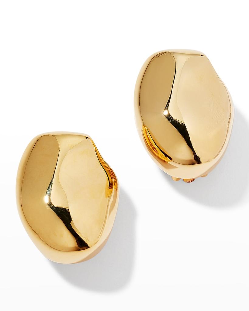 Kenneth Jay Lane Gold Pebble Earrings