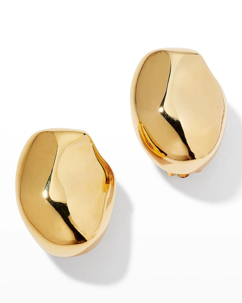 Kenneth Jay Lane Gold Pebble Earrings 1