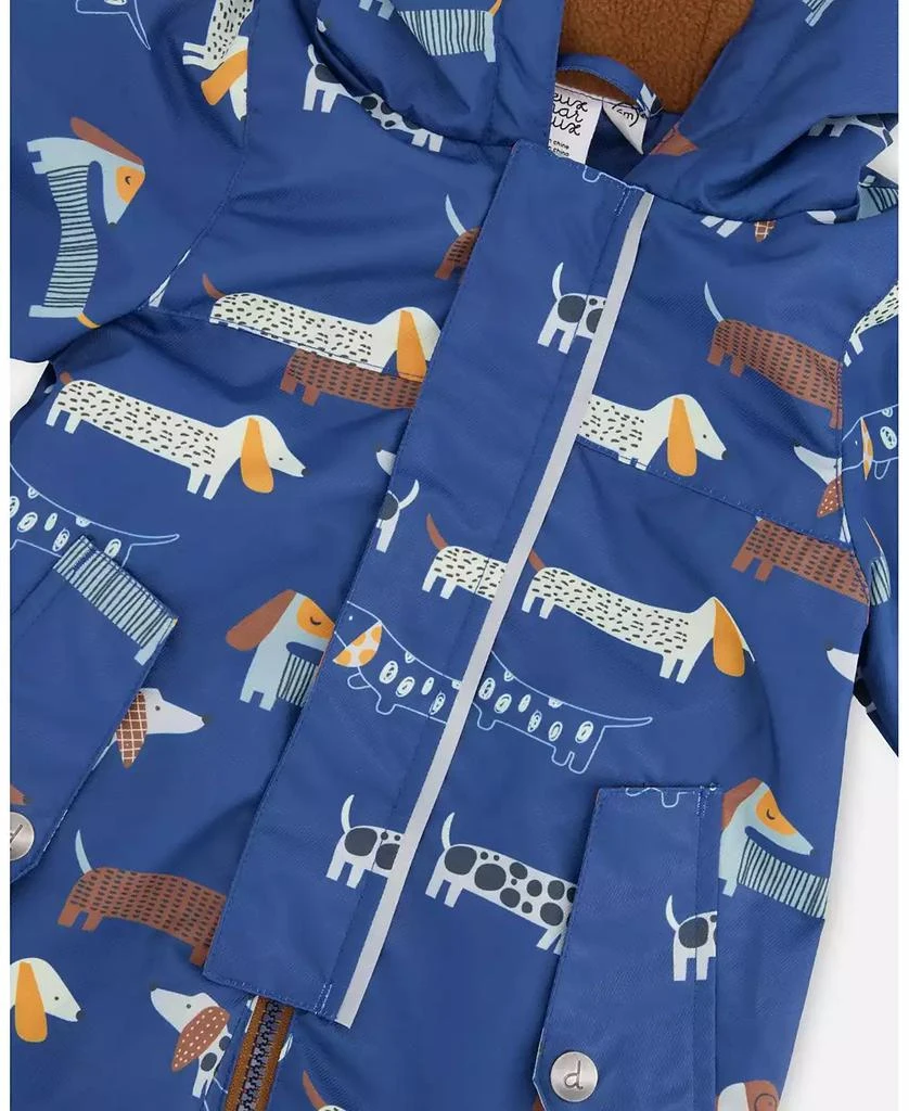 Deux par Deux Baby Boys Mid-Season One-Piece Outerwear with Hat Dog Print 7